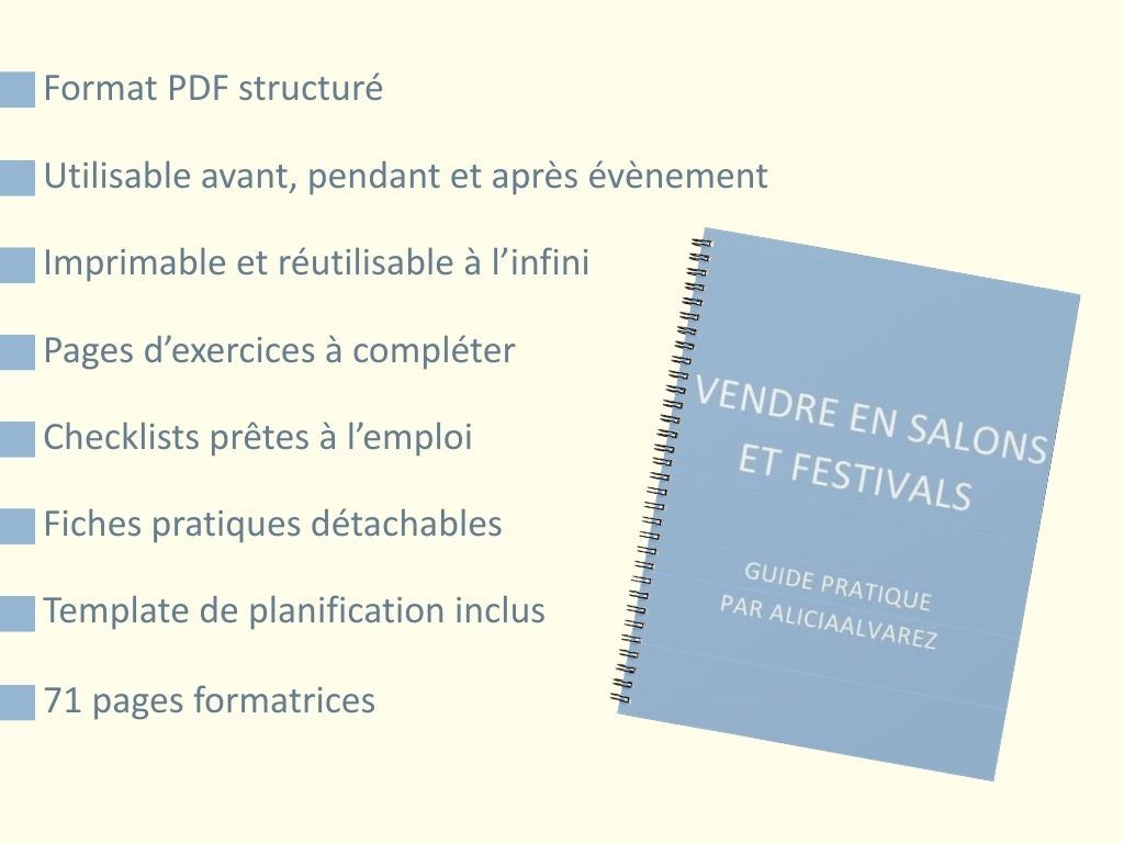 Formation guidée : Vendre son livre en salons et festivals