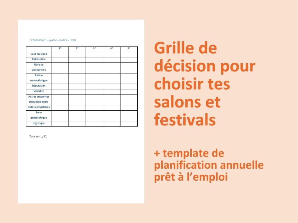 Formation guidée : Vendre son livre en salons et festivals