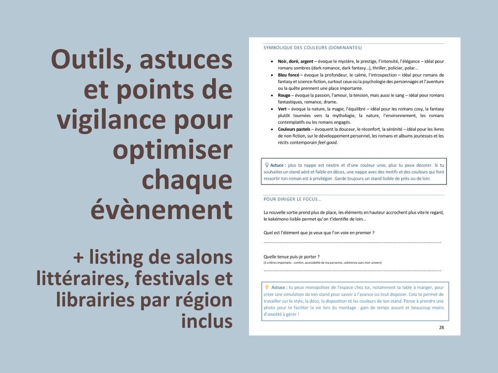 Formation guidée : Vendre son livre en salons et festivals